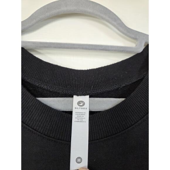 Glyder Black Adore Long Sleeve Zipper Accent Modal Sweatshirt, Women's Medium - Picture 4 of 15